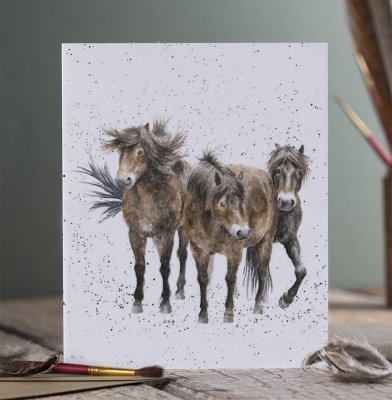 Carte de souhait chevaux