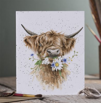 Carte de souhait vache