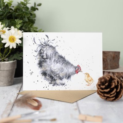 Carte de souhait poule