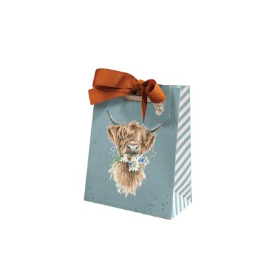 Ptit sac cadeau vache highland
