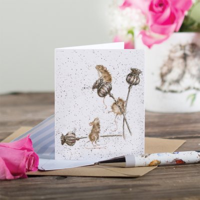 Country mice gift enclosure card