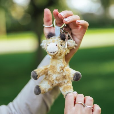 Porte-clés en peluche girafe
