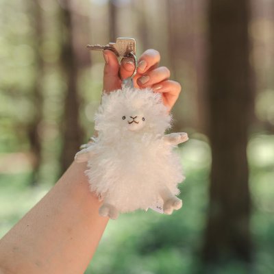 Porte-clés en peluche mouton