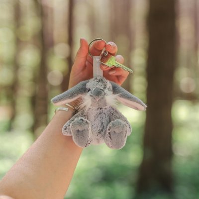 Porte-clés en peluche lapin