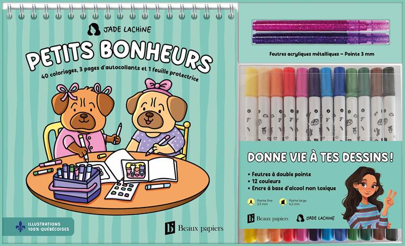 Coffret coloriages spirale + 12 feutres Jade Lachine – Petits bonheurs