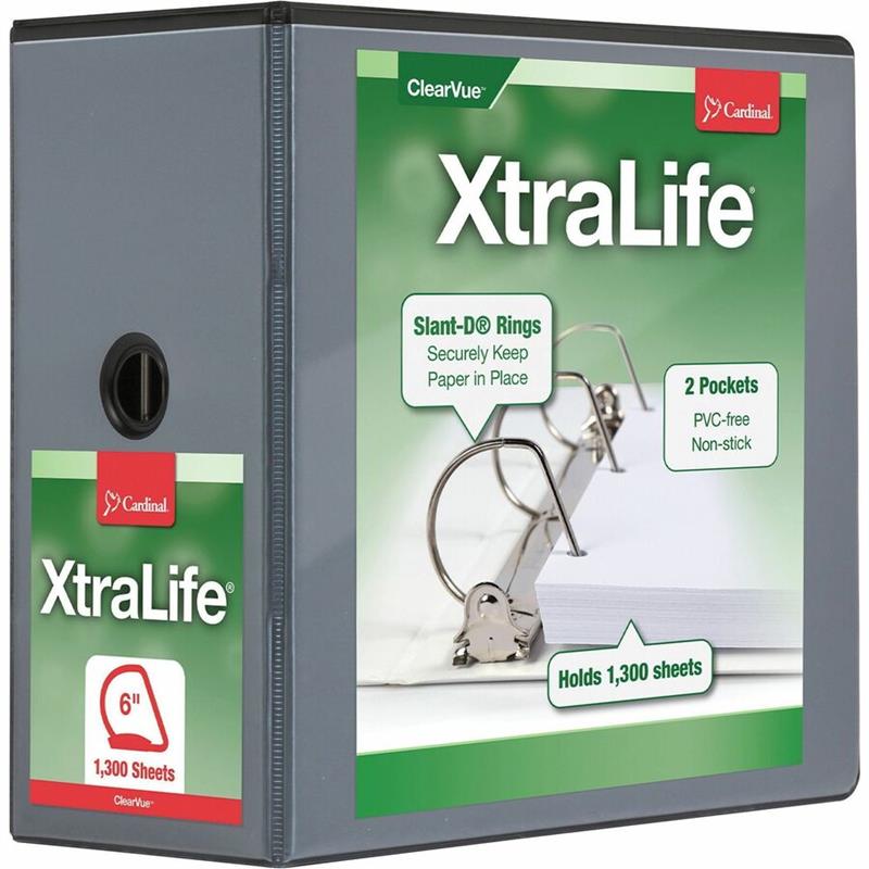 Image XtraLife® ClearVue® Locking Slant-D® Binders