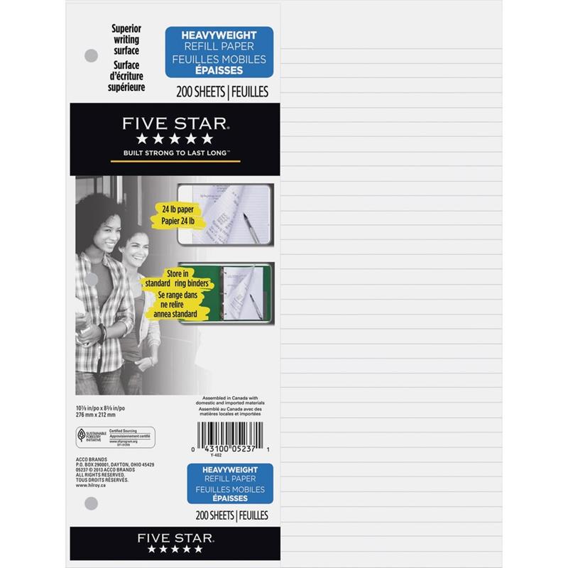 Image Five Star® Ruled Loose-Leaf Sheets