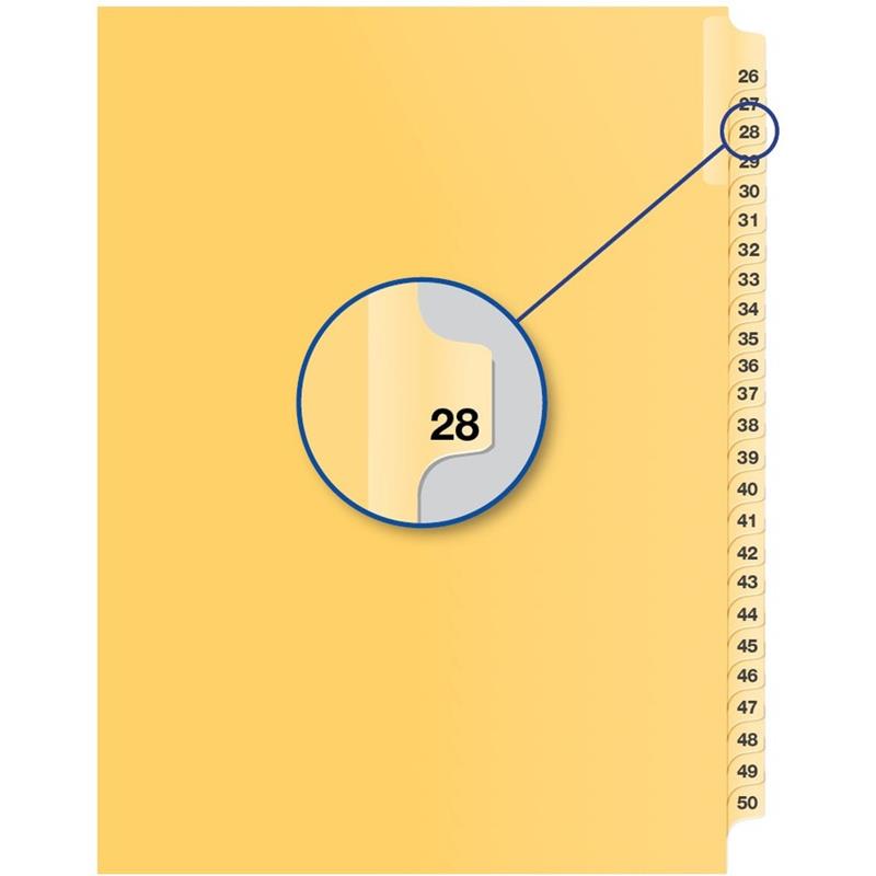 Image Individual Numerical Litigation Index Dividers