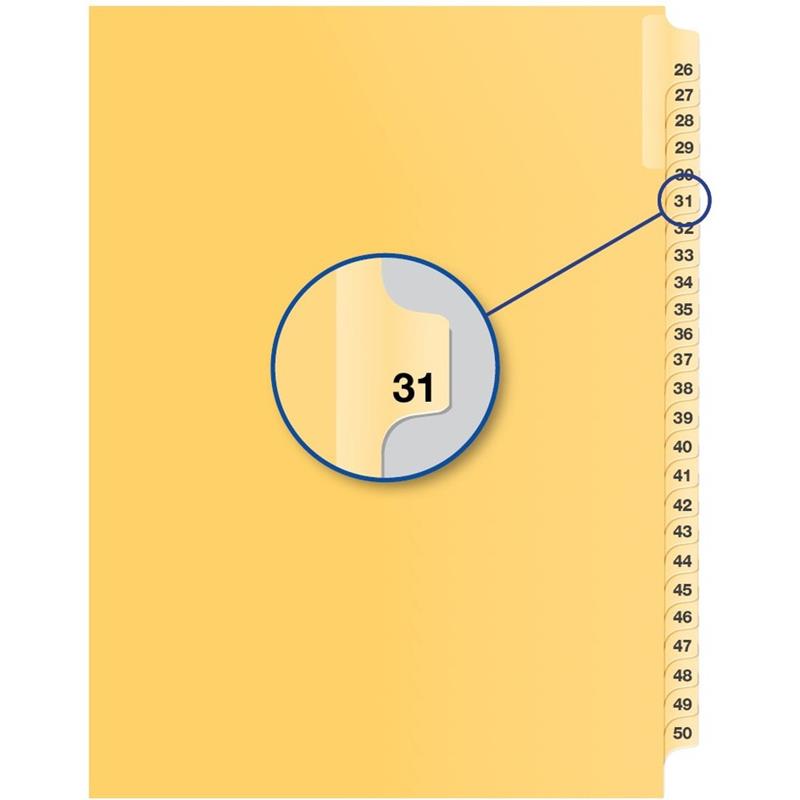 Image Individual Numerical Litigation Index Dividers