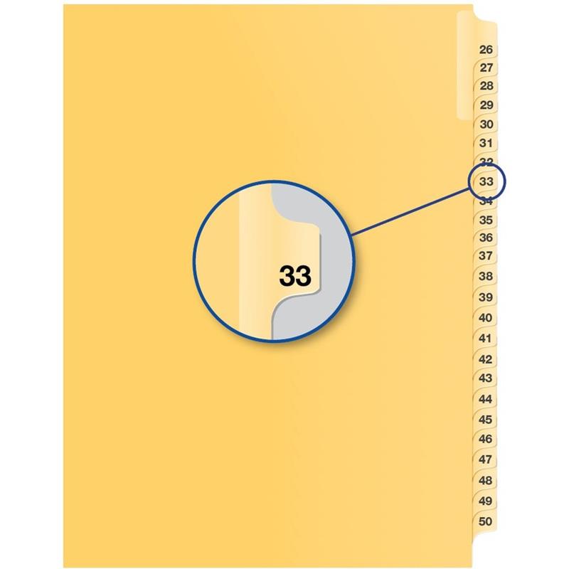 Image Individual Numerical Litigation Index Dividers