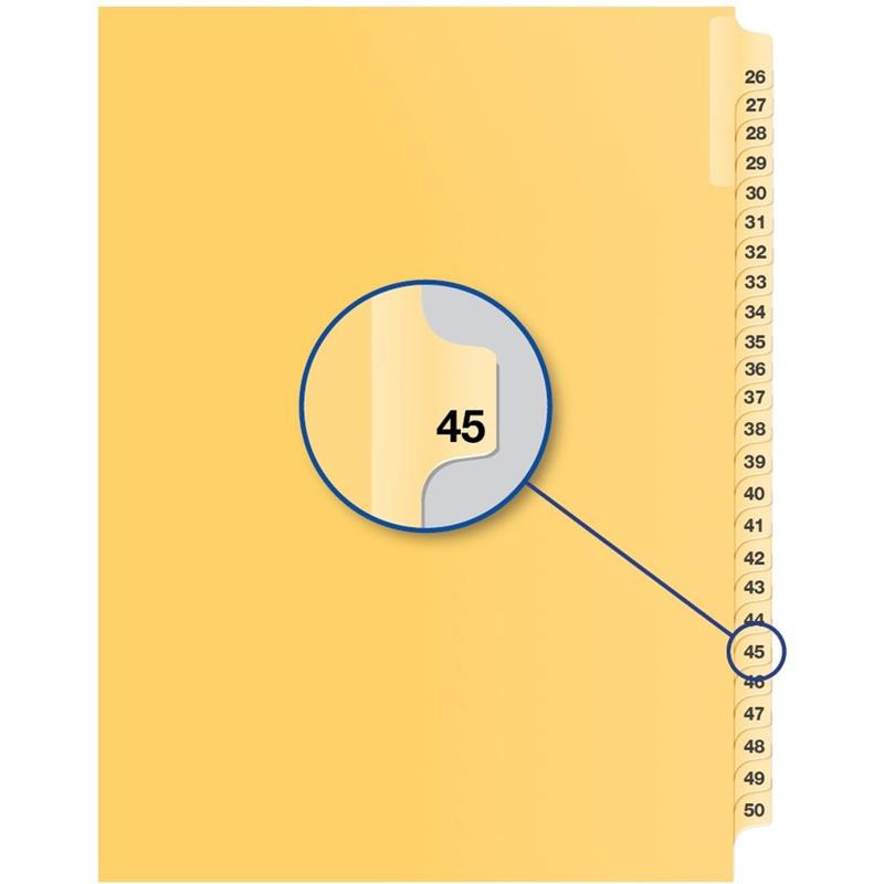Image Individual Numerical Litigation Index Dividers