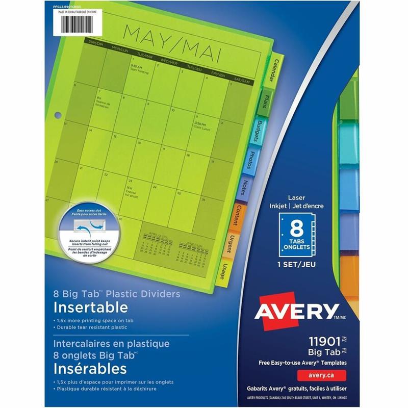 Image Big Tab™ Insertable Plastic Dividers
