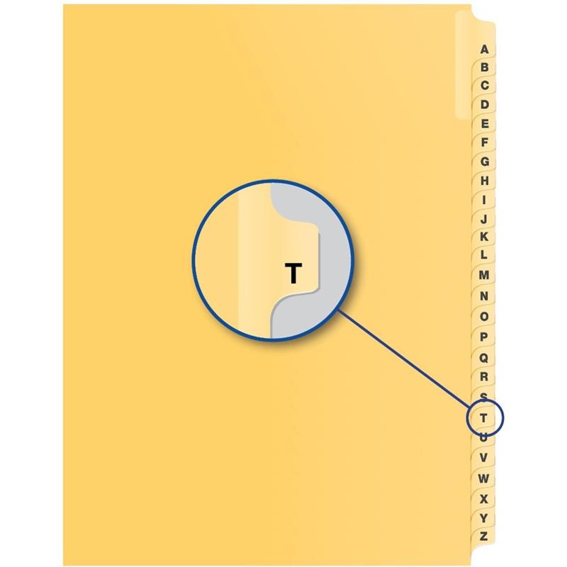 Image Alphabetical Litigation Index Dividers