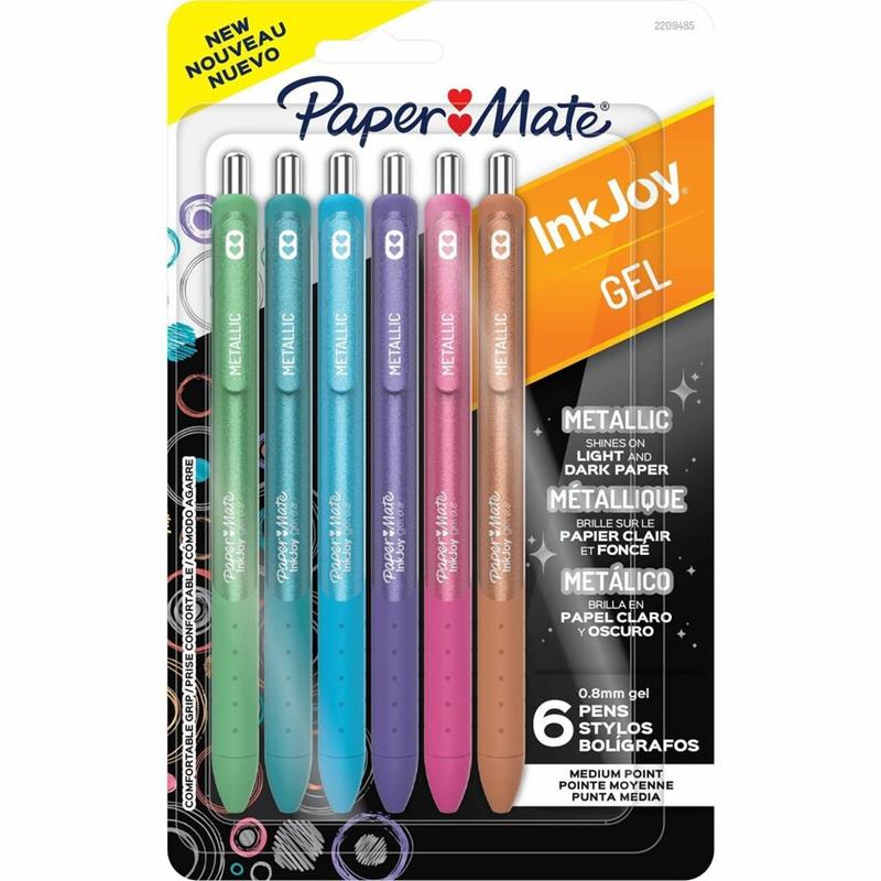 Image Stylos rétractables à encre gel InkJoy métalliques
